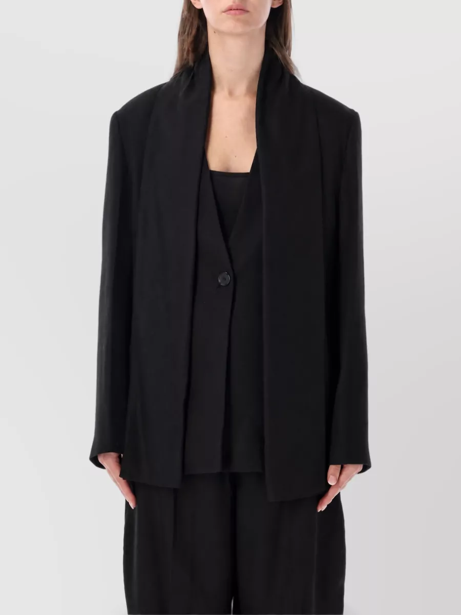 Totême draped single breasted coat