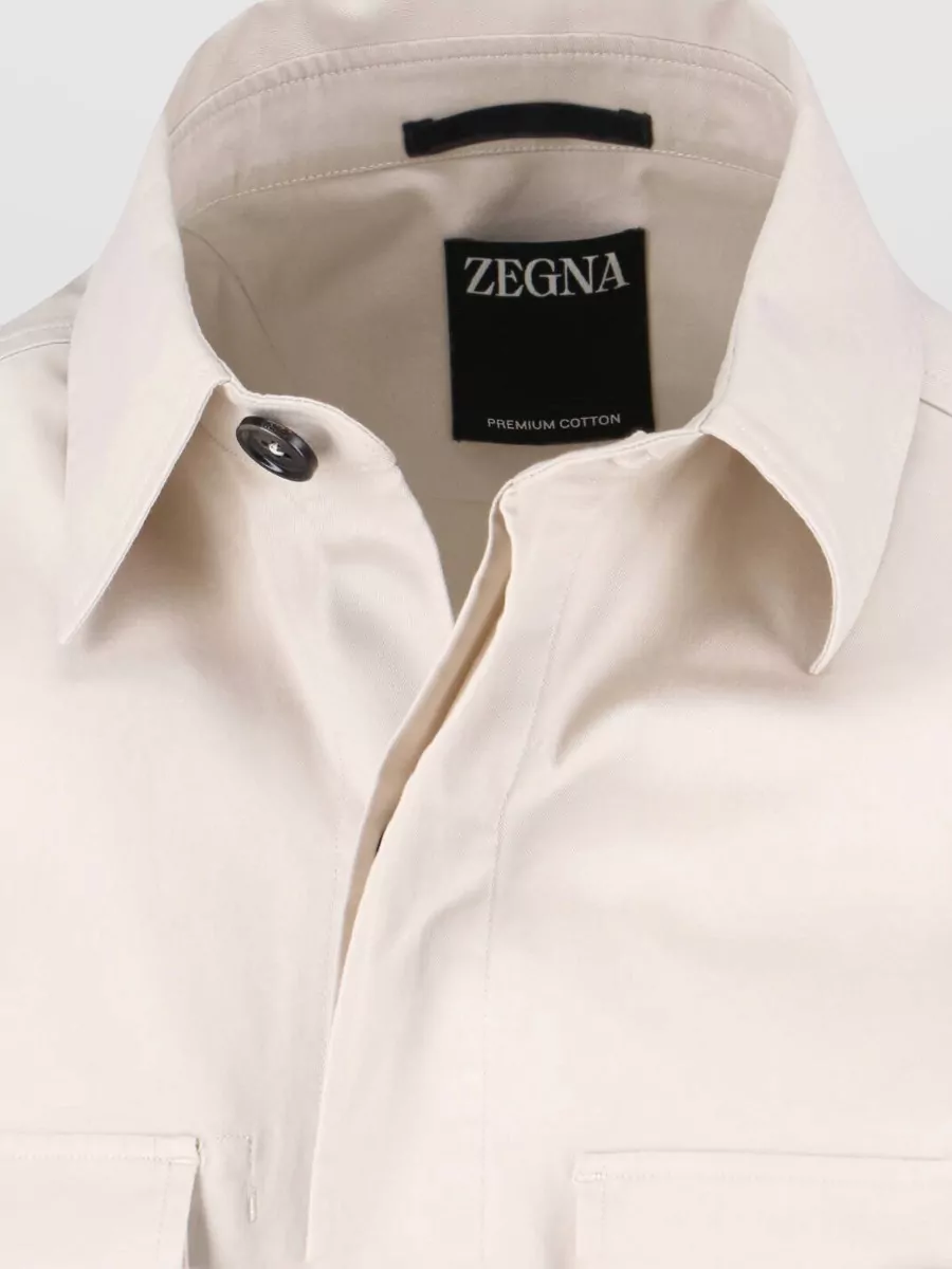 Zegna Cotton Blend Long-Sleeve Shirt