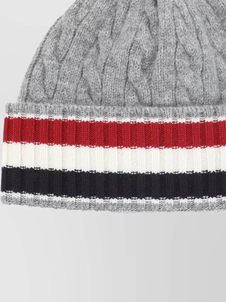 Thom Browne Cable-Knit Wool Beanie
