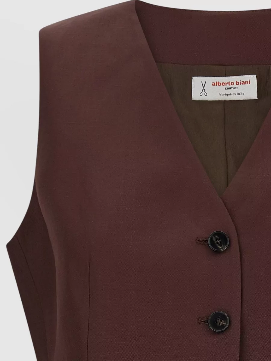 Alberto Biani Viscose Linen Vest