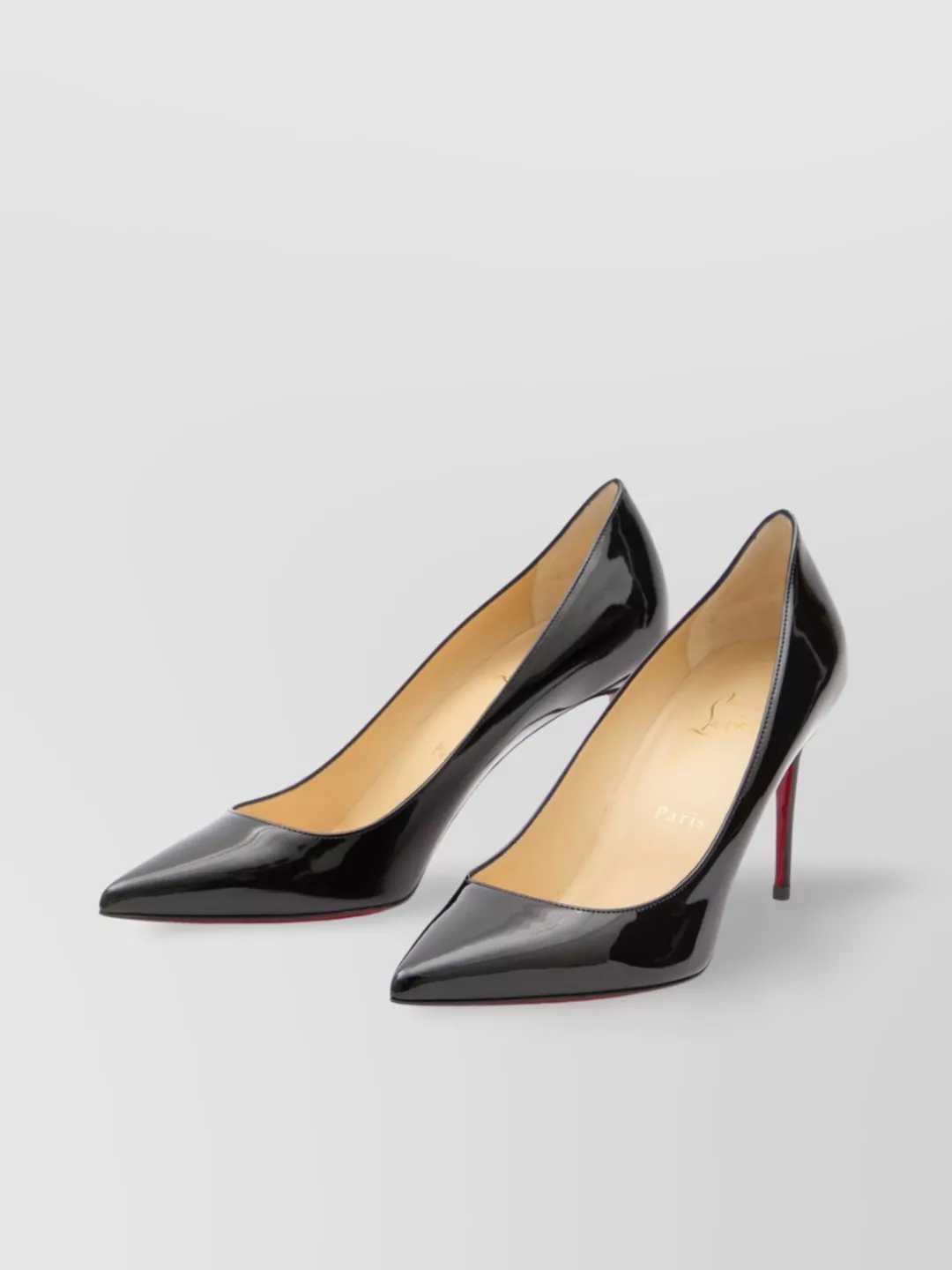 Christian Louboutin Kate 85 Patent Leather Stiletto Pumps In Neutral