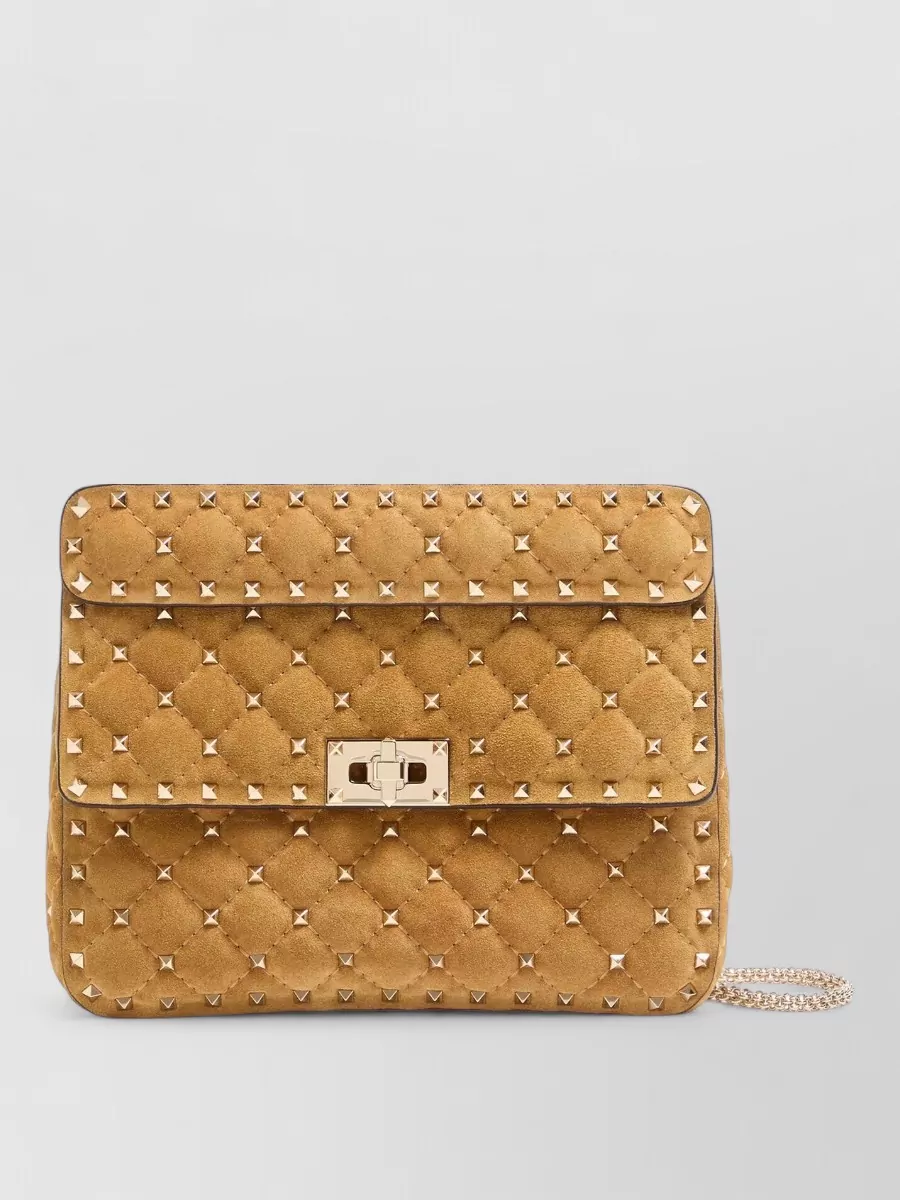 Valentino Garavani Rockstud spike medium suede shoulder bag