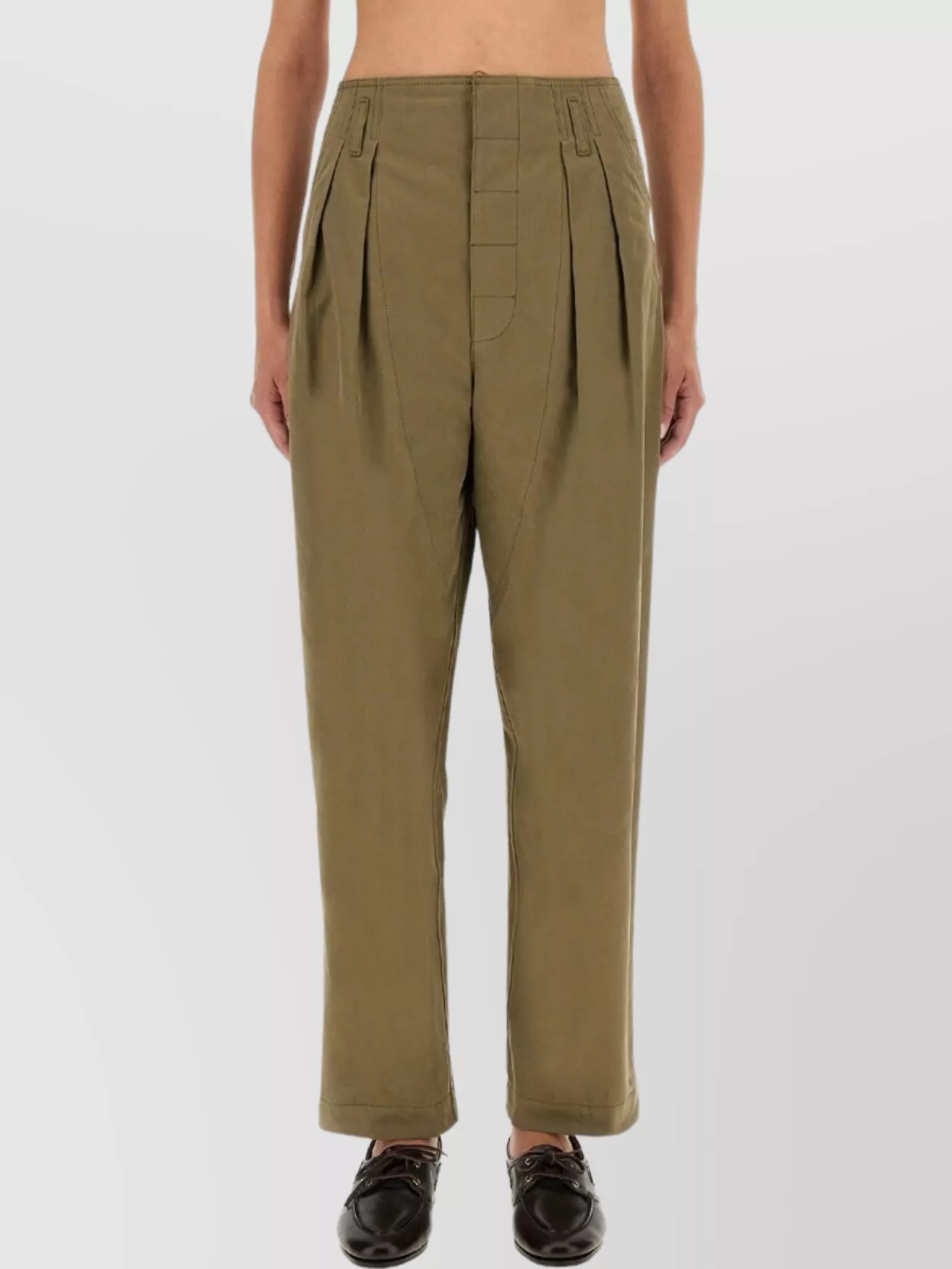 Moschino Tailored Trousers Front Pleats In Green
