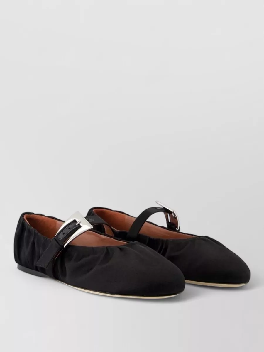 Paris Texas silk ballerina shoes