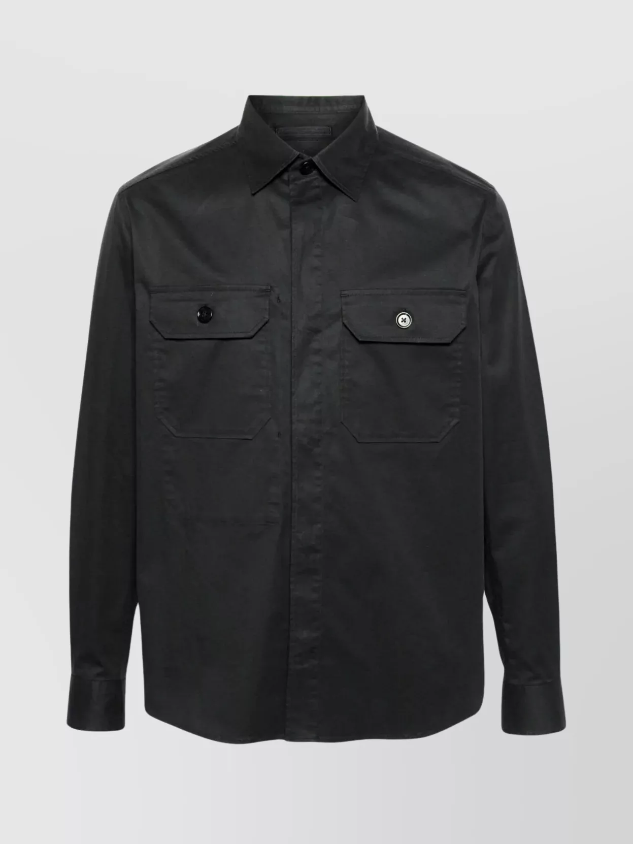 Shop Zegna Buttoned Pocket Shirt With Chest Flap Pockets