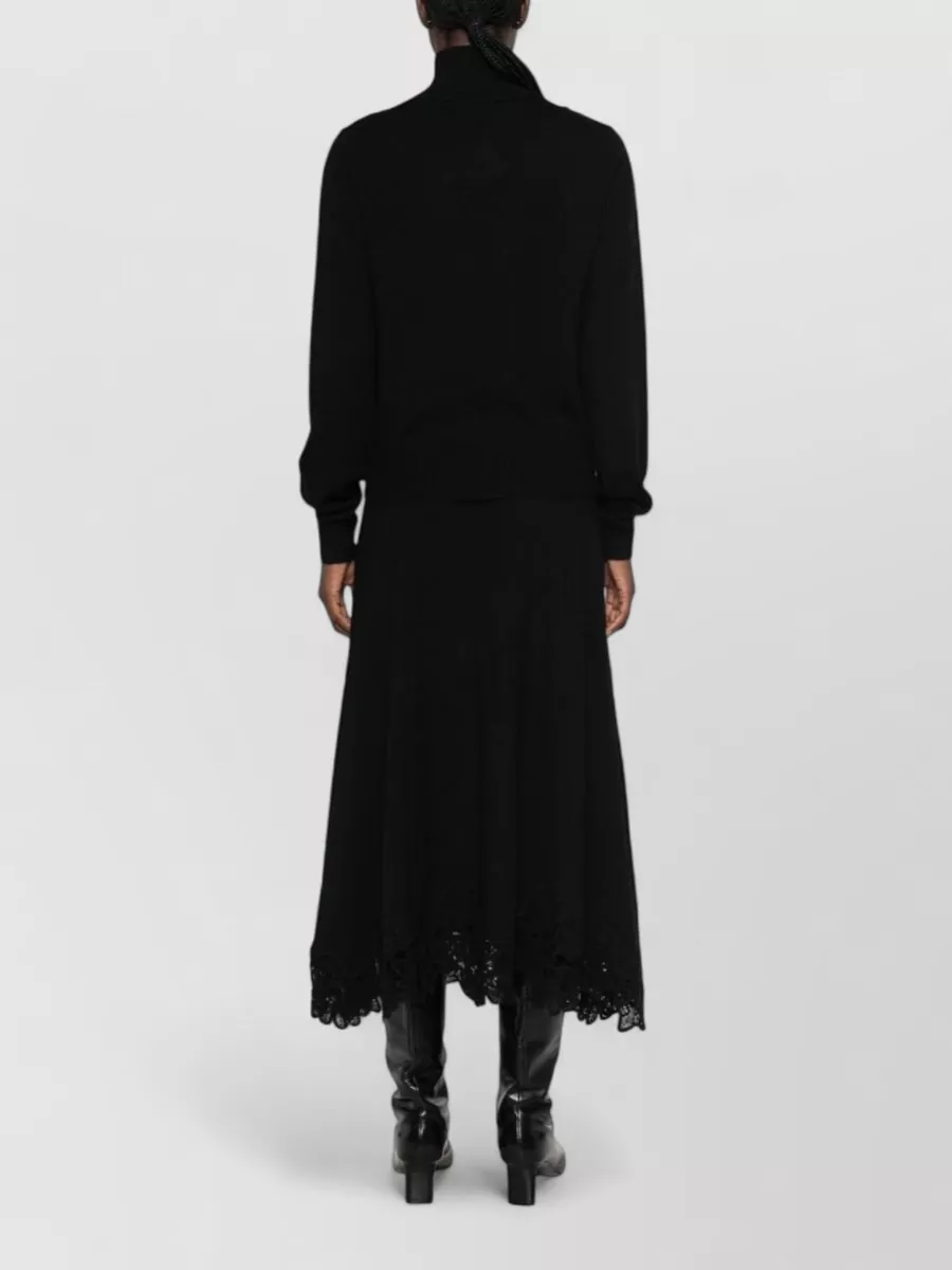 Zimmermann Wool Lace Trim Turtleneck Sweater