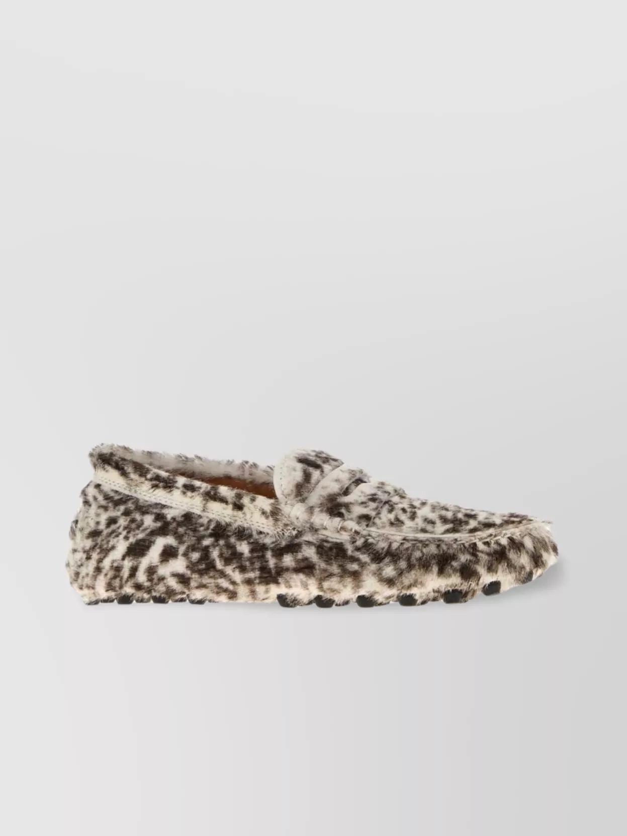Tod's Animal Print Faux Fur Loafers