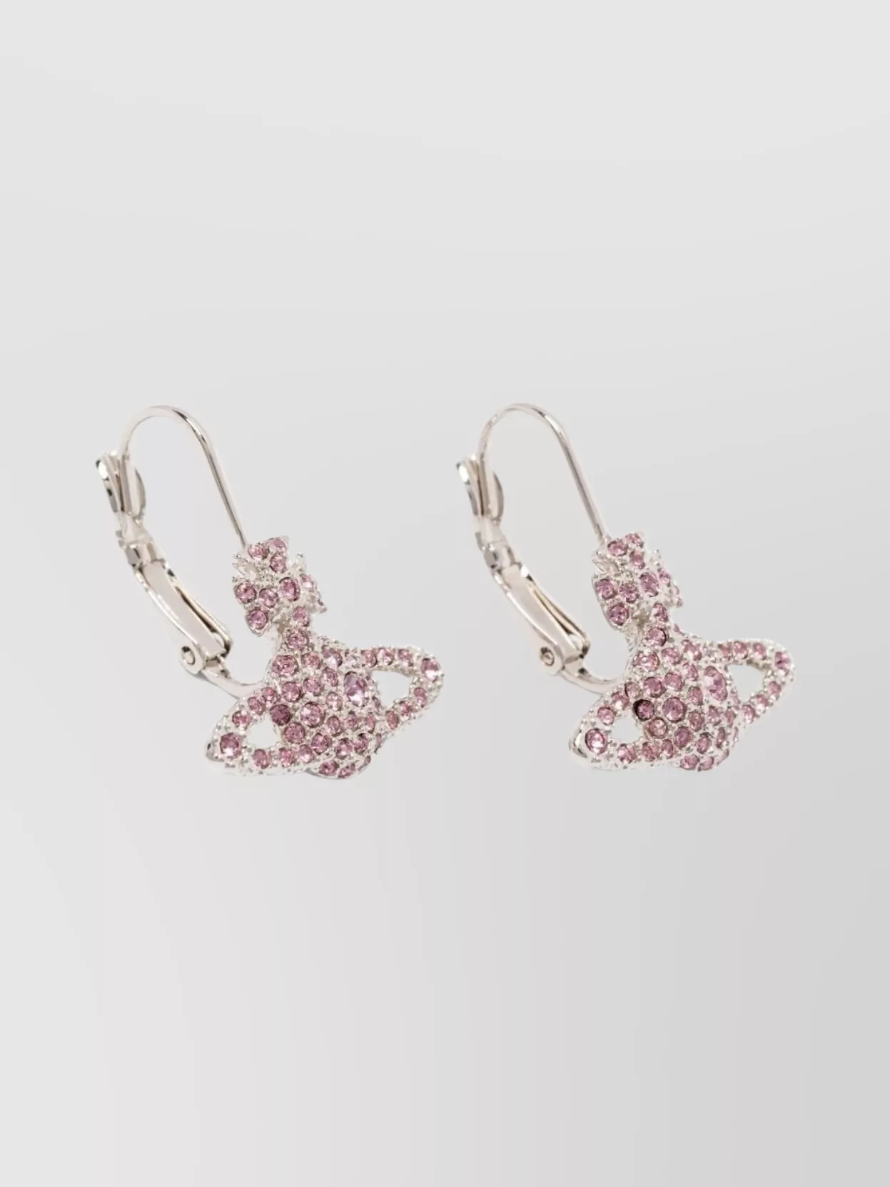 Vivienne Westwood Orb Gemstone Earrings With Pink Gemstones