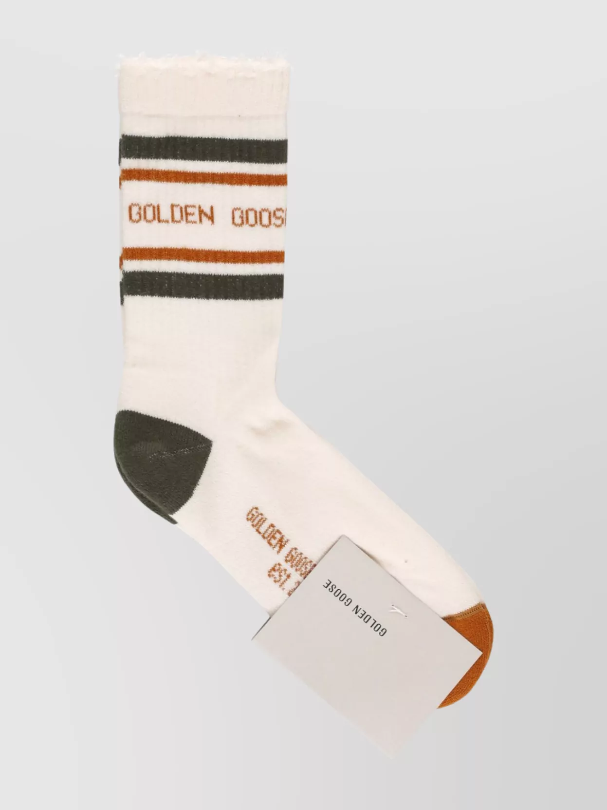Golden Goose Striped Ribbed Hosiery With Destroyed Trims