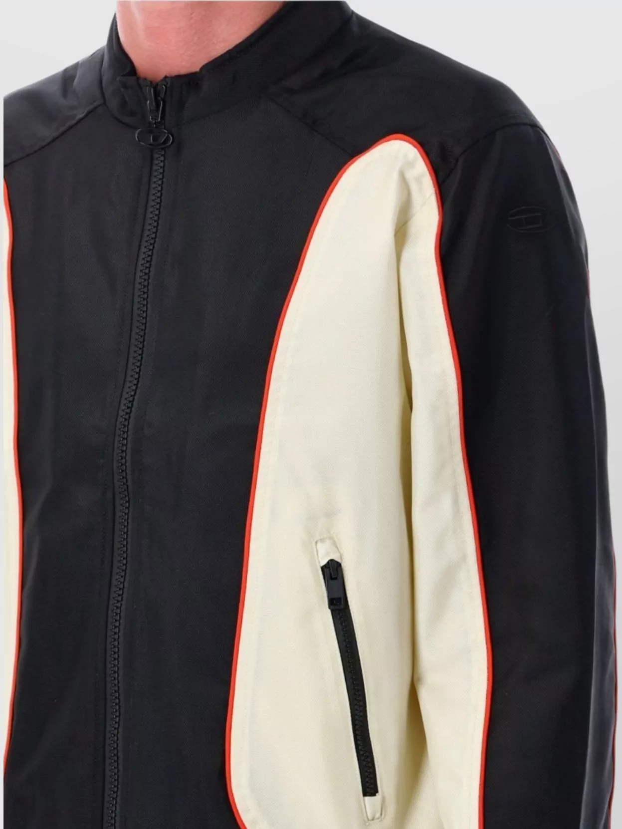 Diesel Blink Stand Collar Front Pockets Jacket In Black
