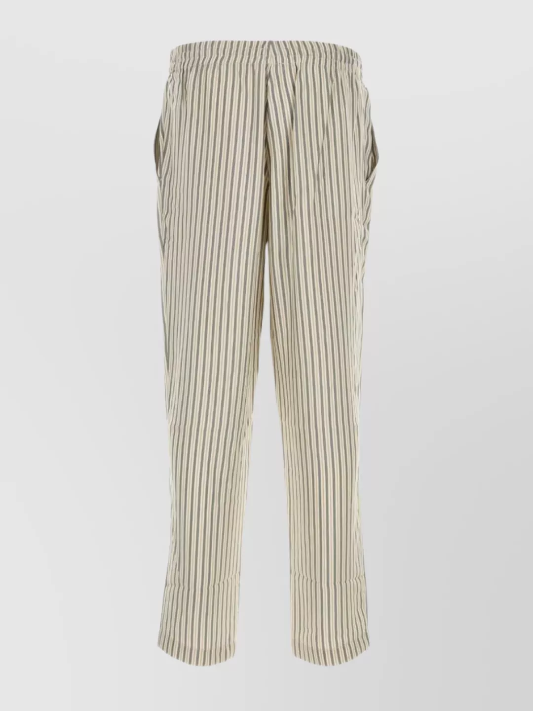 Le Kasha Embroidered Silk Darvi Pant With Vertical Stripes