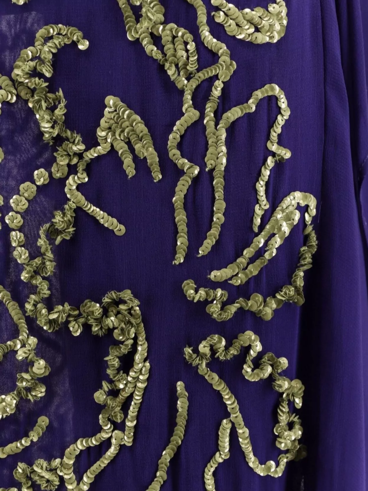 Dries Van Noten Sequined Viscose Skirt Draped Detail