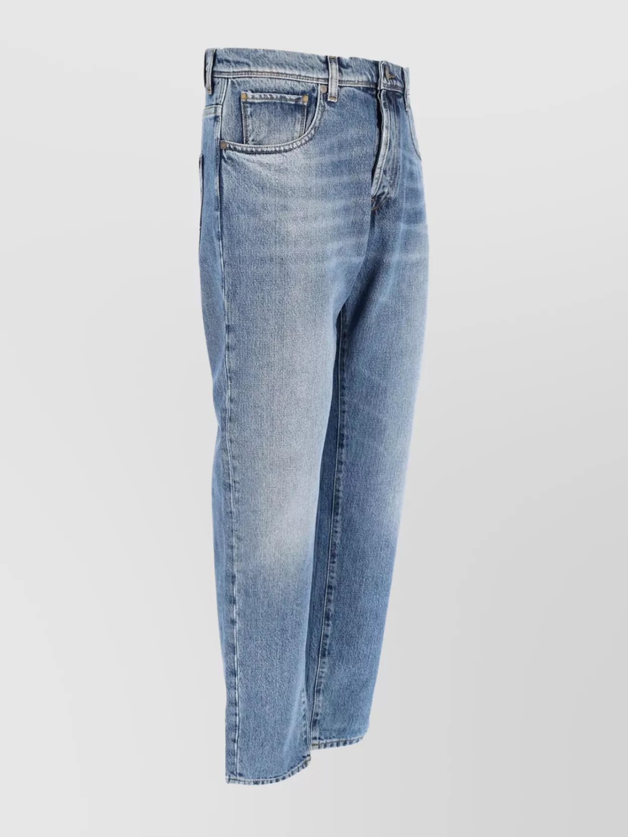 Incotex Straight Leg Five-pocket Trousers With Belt Loops In Blue