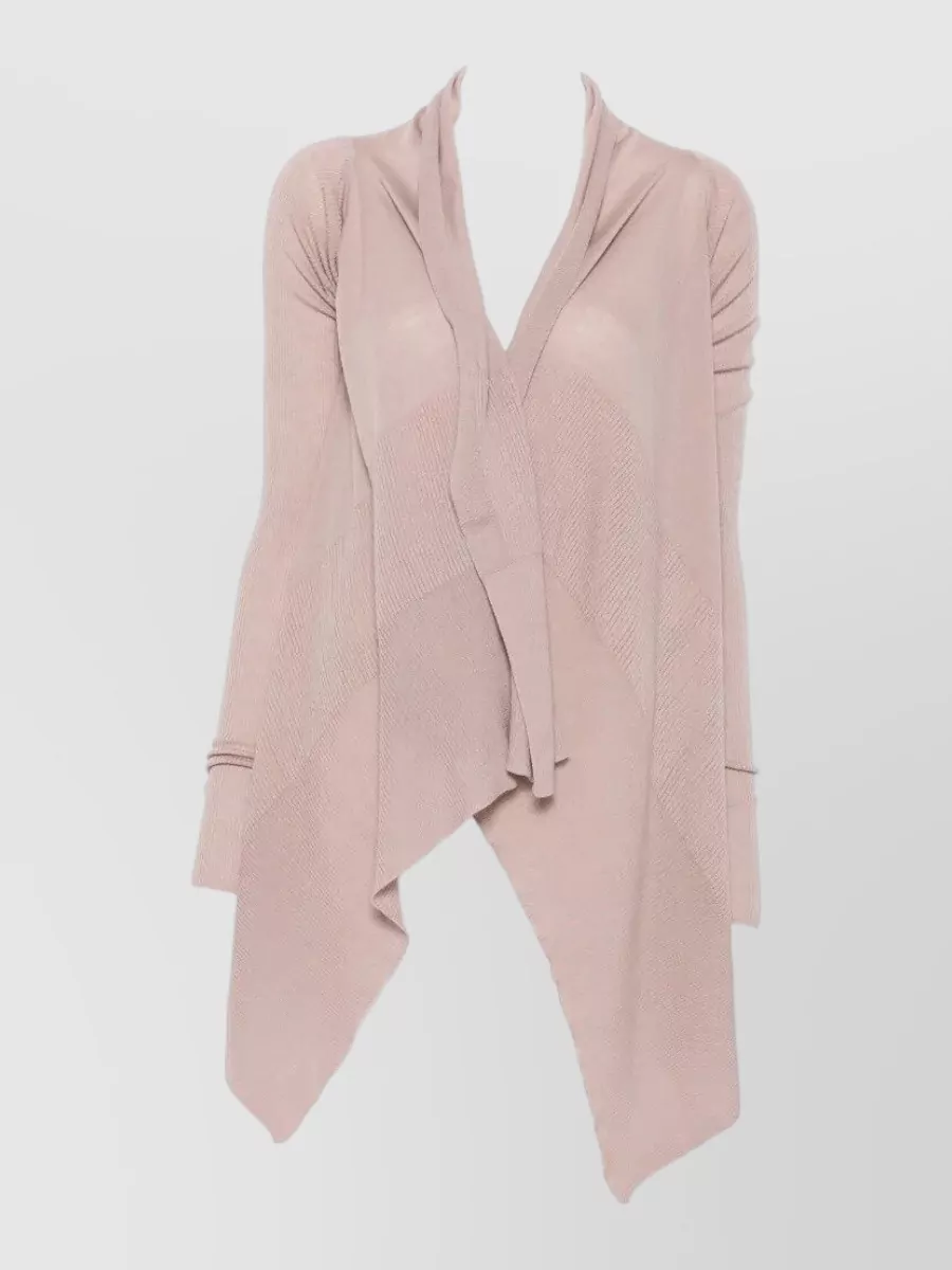 Rick Owens Medium Wrap Jacket Open Front Design In Pink