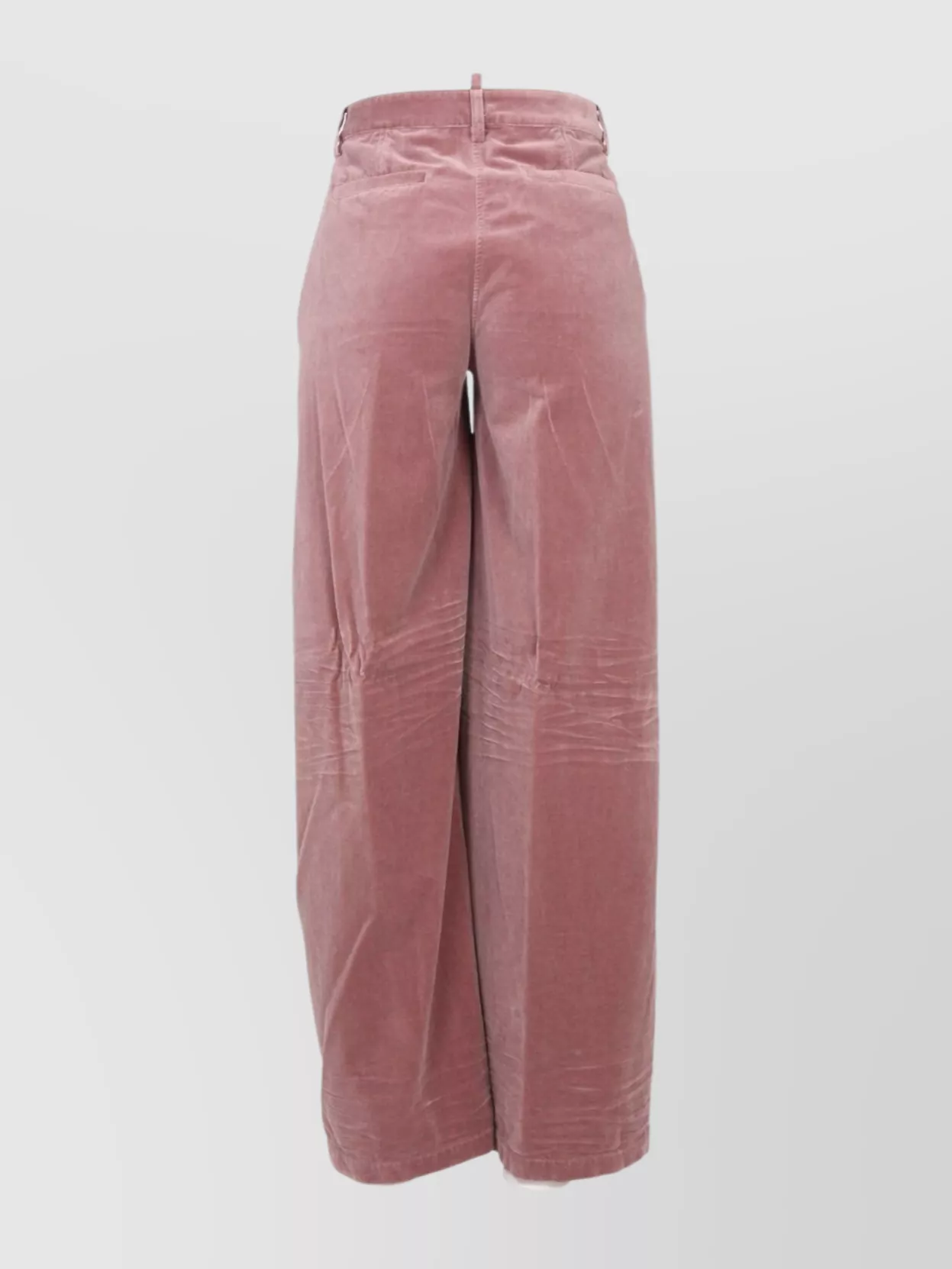 Shop Dsquared2 High Waist Velvet Wide Leg Trousers