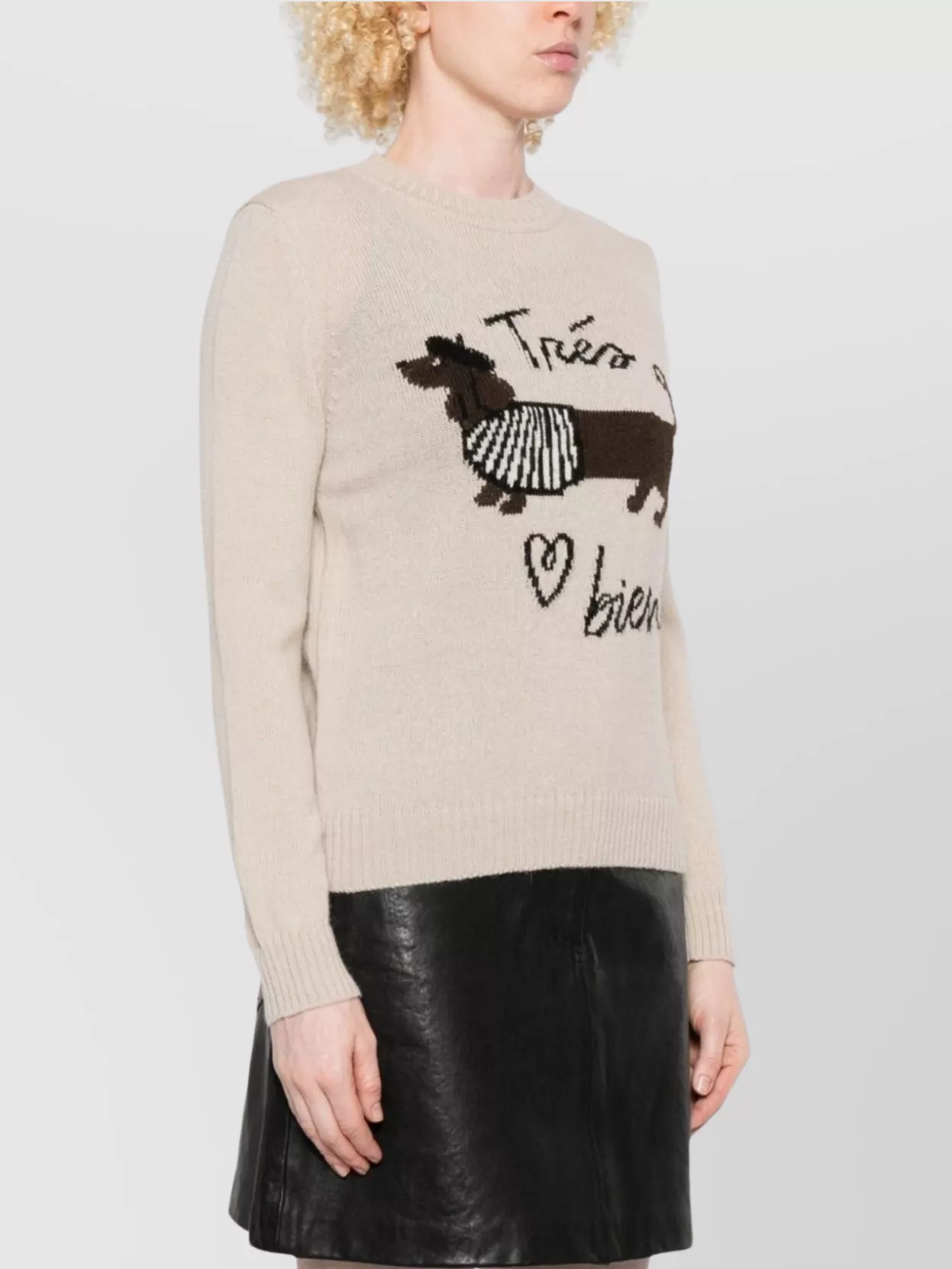 Weekend Max Mara Graphic Design Crew Neck Sleeveless Top