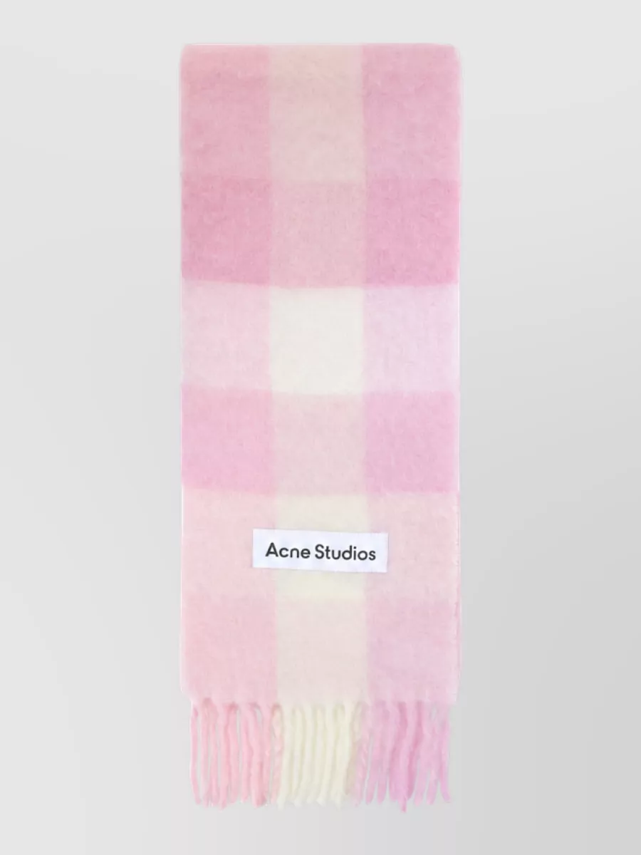 Acne Studios mohair checked scarf
