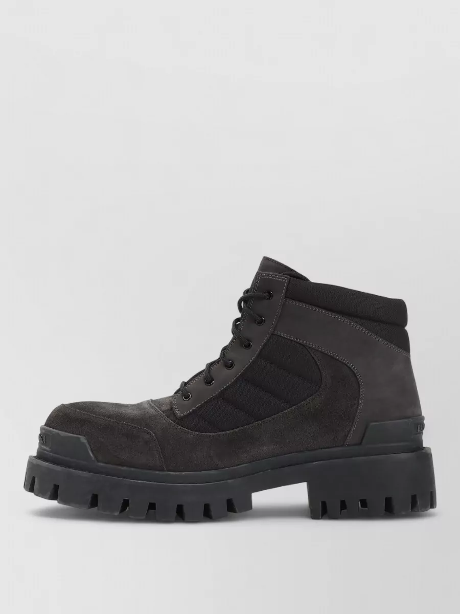 Balenciaga Leather Combat Ankle Boots