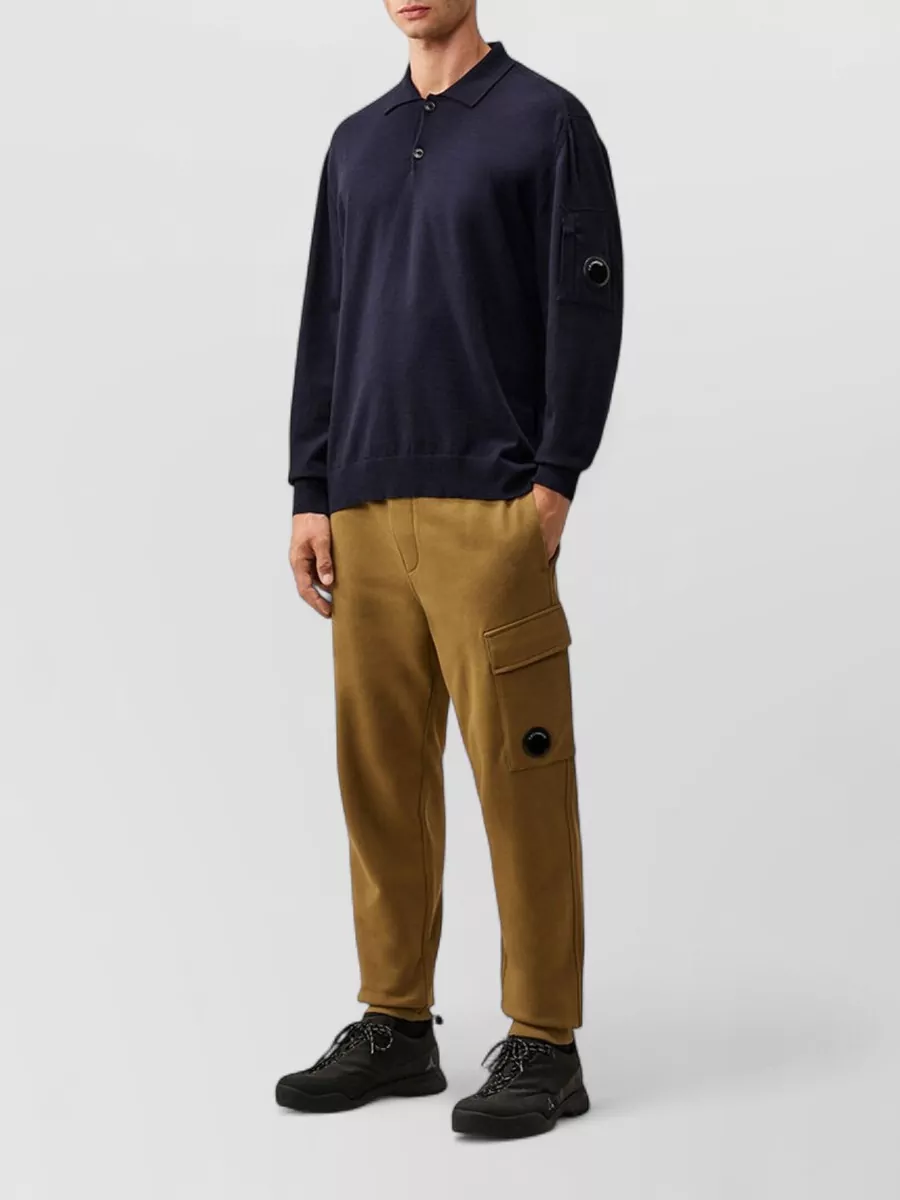 C.p. Company Fine-Knit Wool Polo Jumper