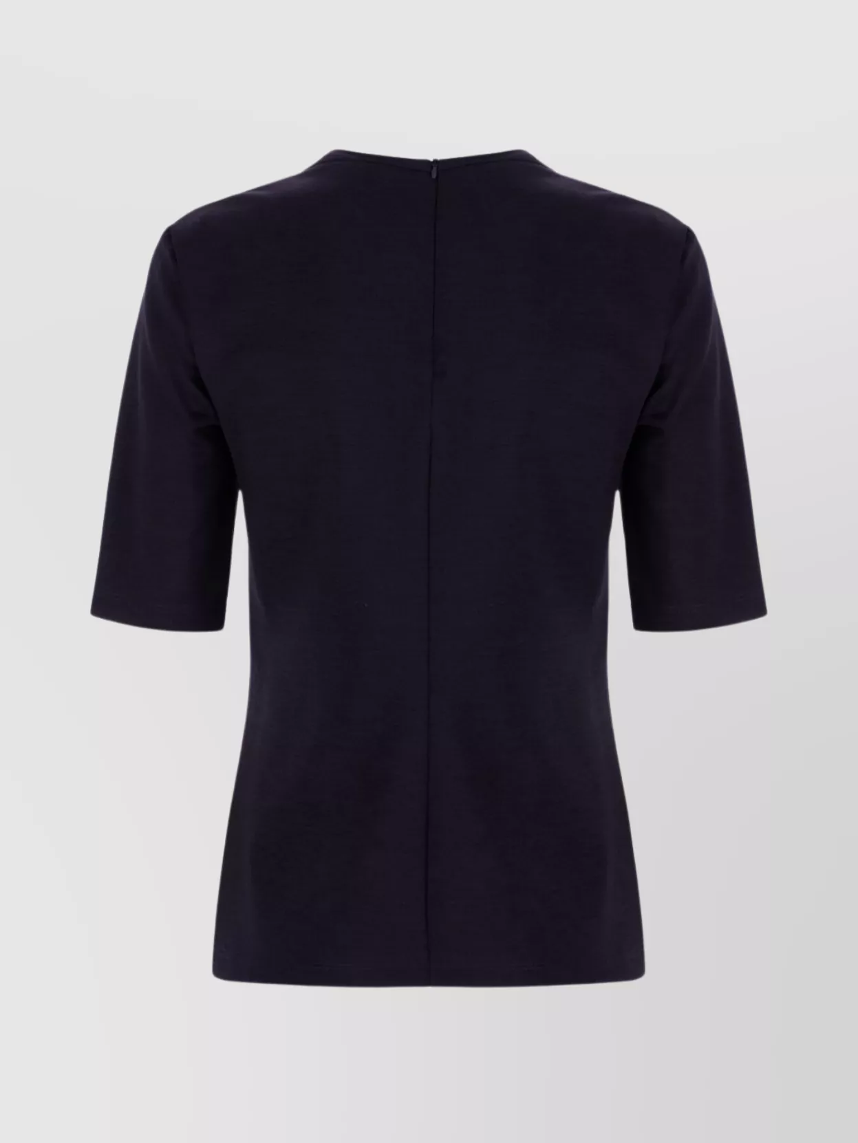 Max Mara Wool Crew Neck T-shirt In Blue