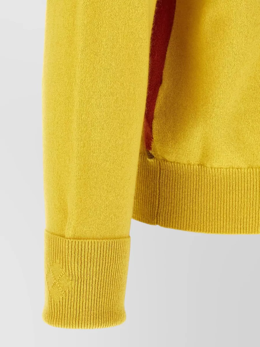 Ballantyne Cashmere V-Neck Diamond-Intarsia Jumper