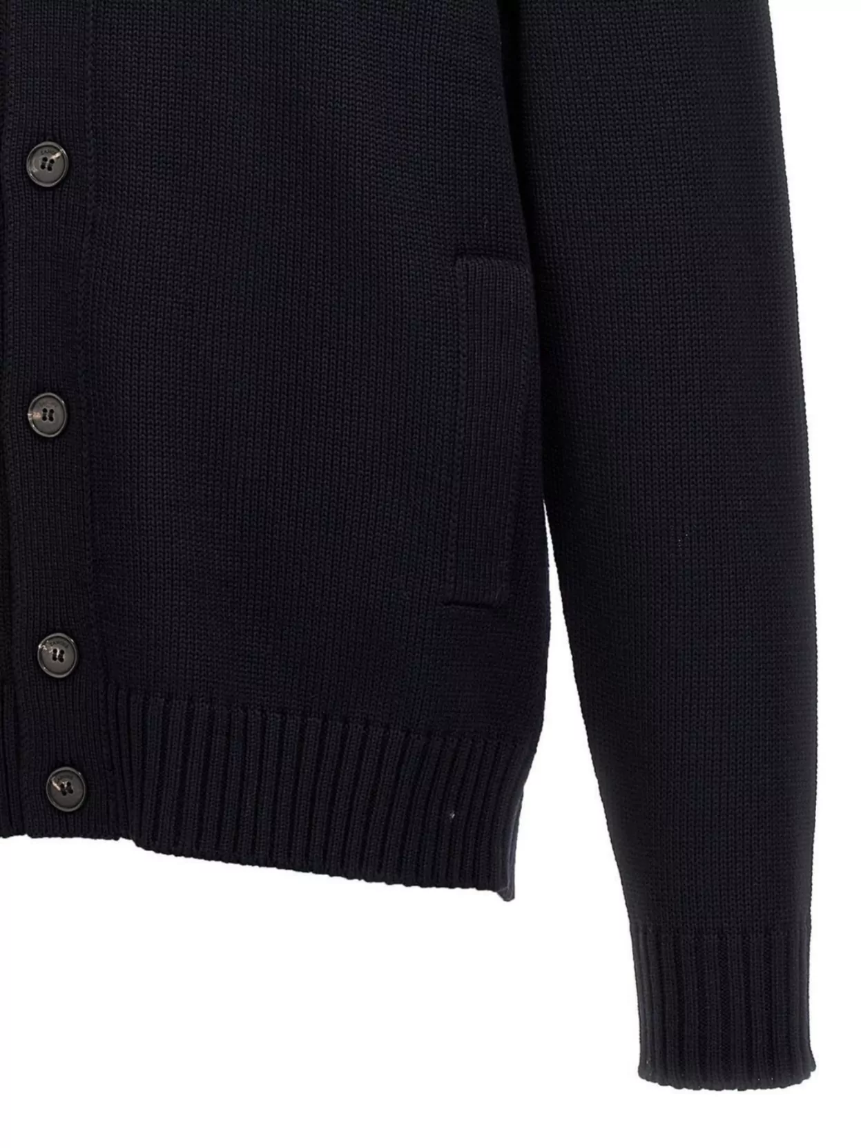 Zanone Man Jacket Midnight Blue Size 46 Virgin Wool In Blue