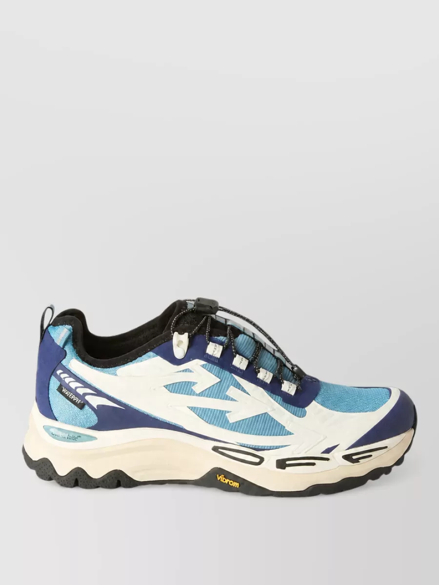 Off-White Paneled Low-Top Sneakers