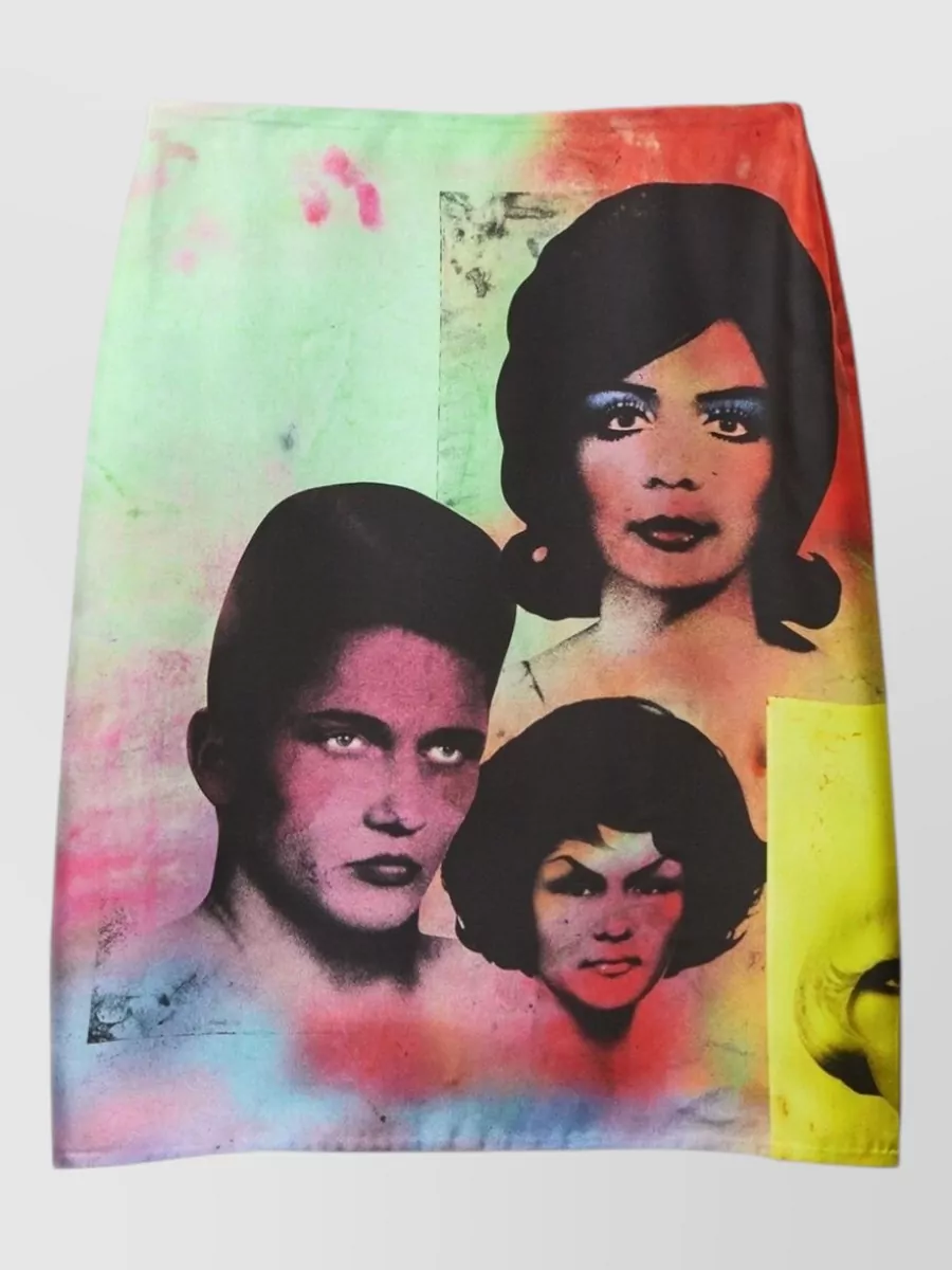 Versace Silk Printed Midi Pencil Skirt