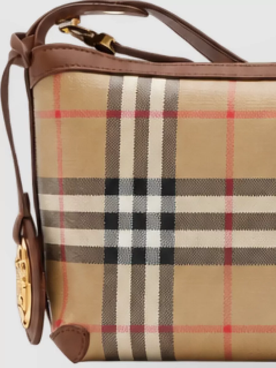 Burberry Mini Check Cotton Cross-Body Bag