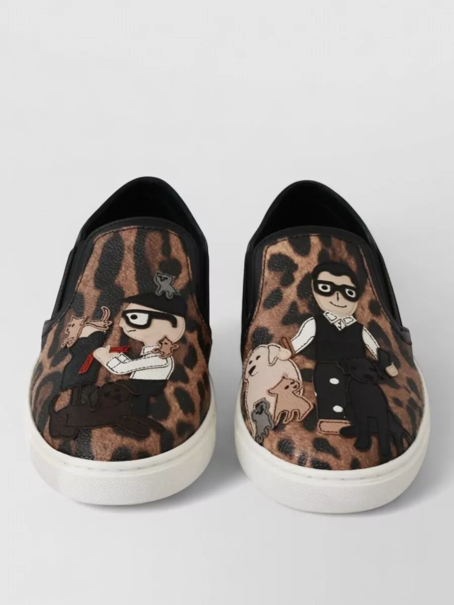Dolce&Gabbana leopard print slip-on sneakers