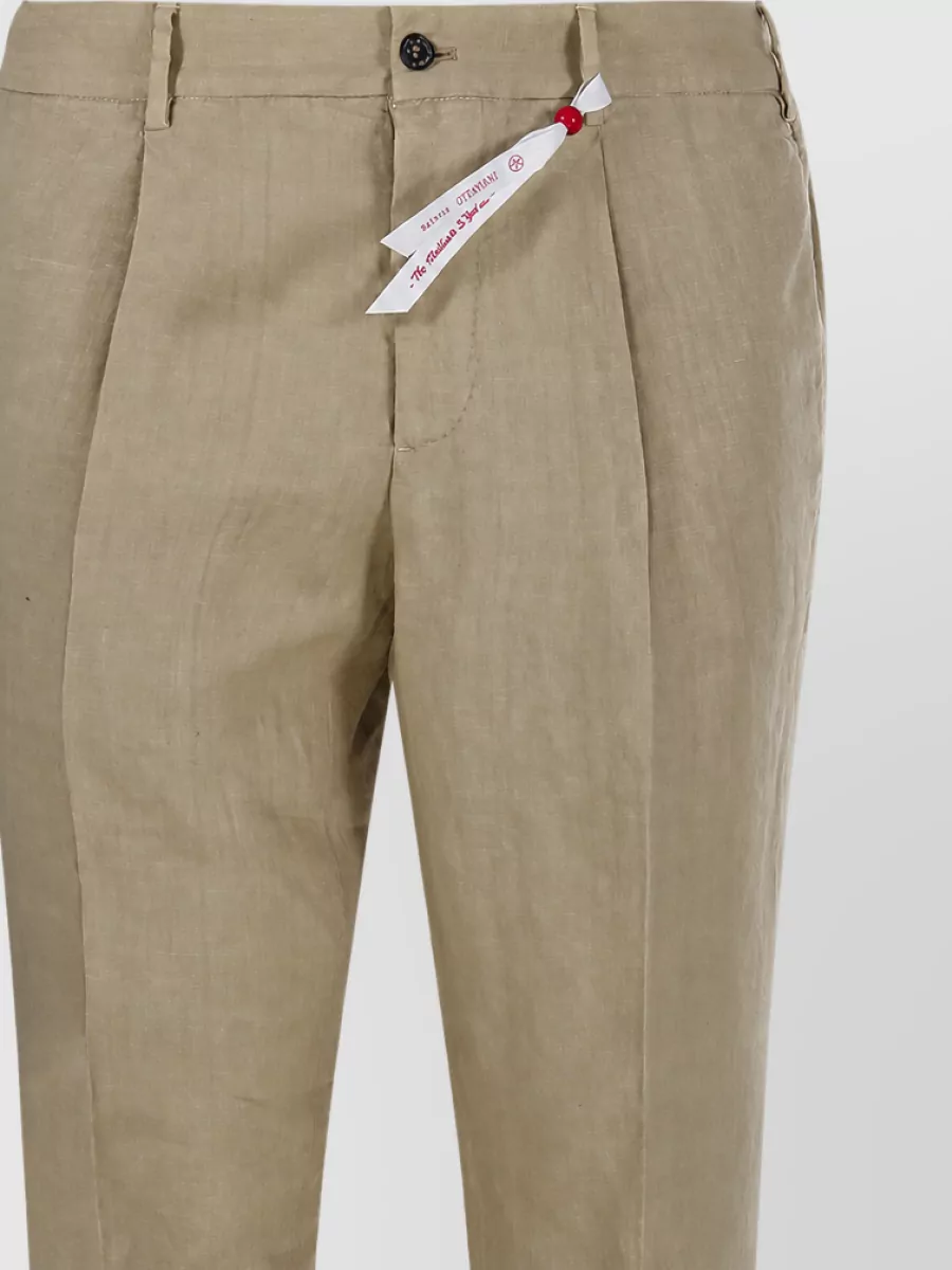 Santaniello Linen Straight-Leg Trousers