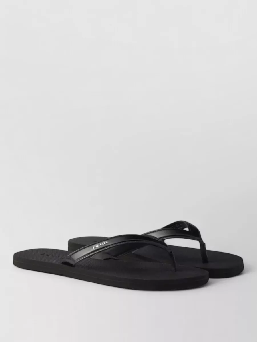Prada leather flip-flops