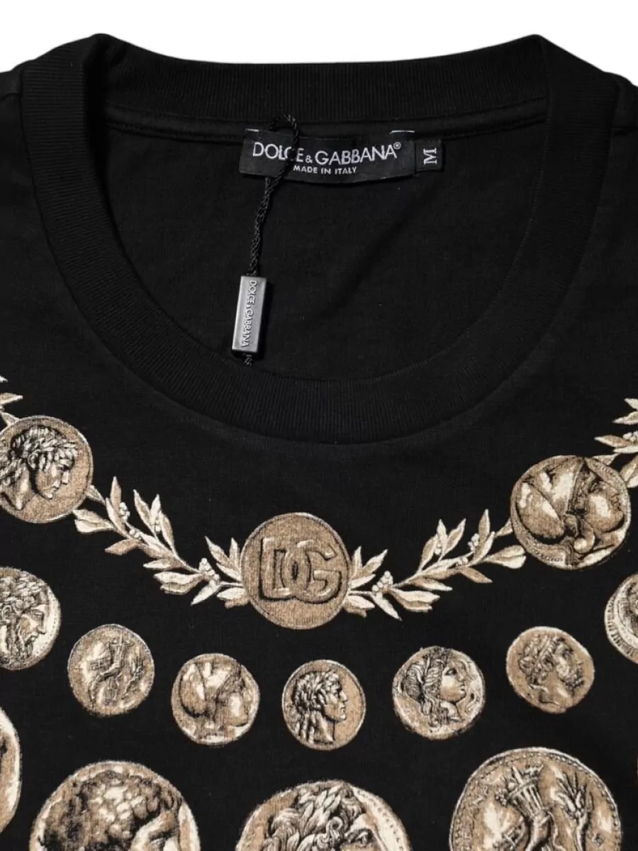 Dolce&Gabbana Cotton Coin Print Crew Neck T-Shirt