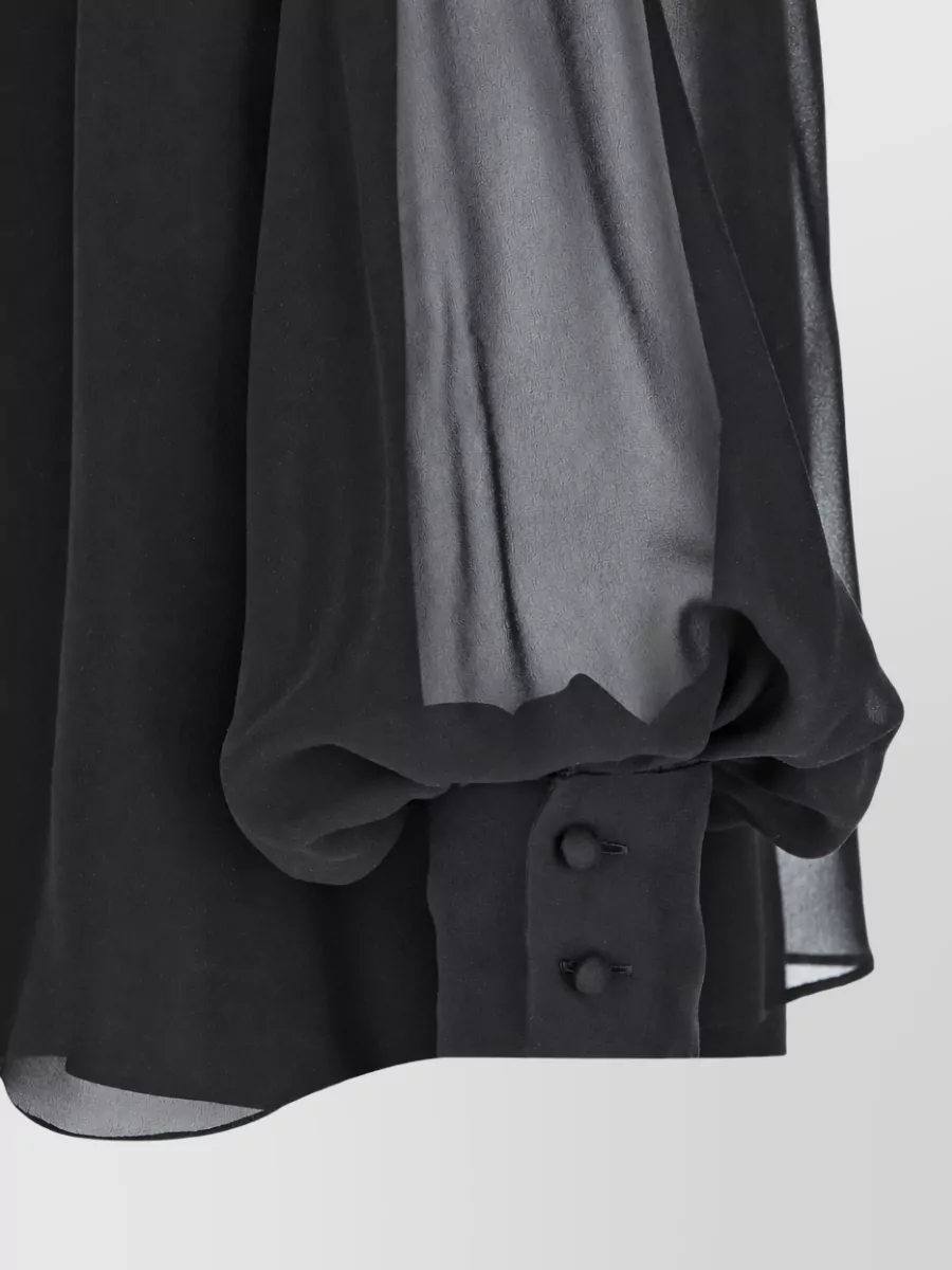 Valentino Garavani Silk Long-Sleeve Blouse