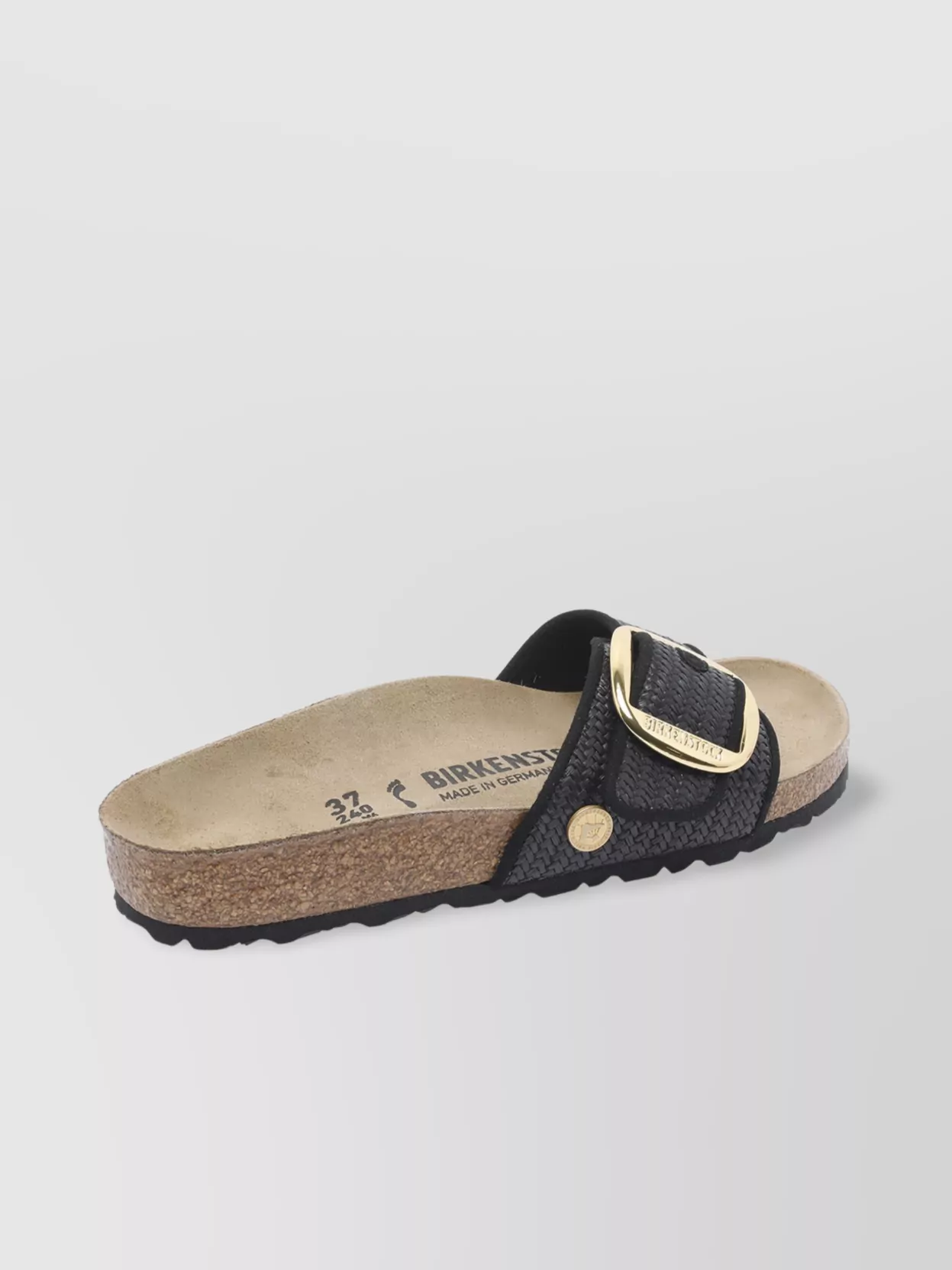 Birkenstock Sandals With Cork Sole And Woven Texture
