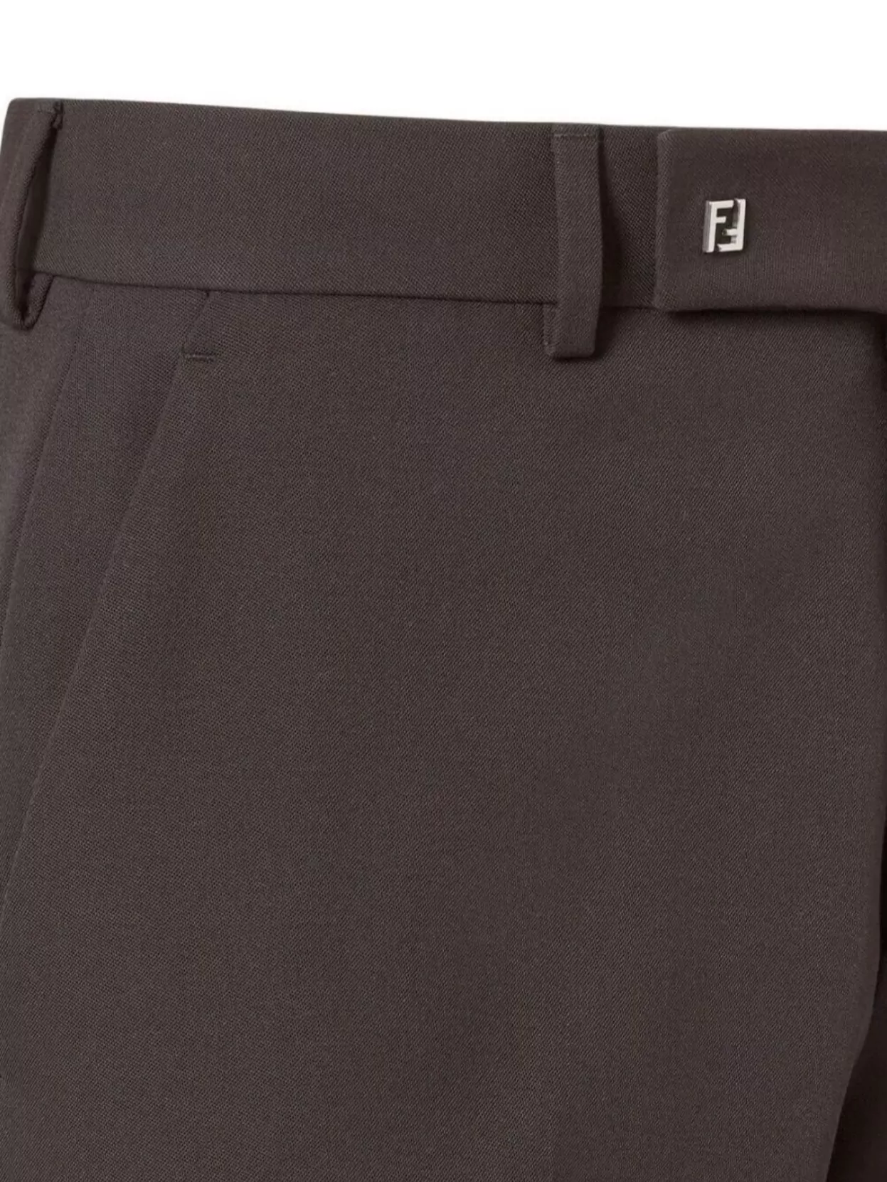 Fendi Tailored Trousers With Back Pockets And Belt Loops In Gray