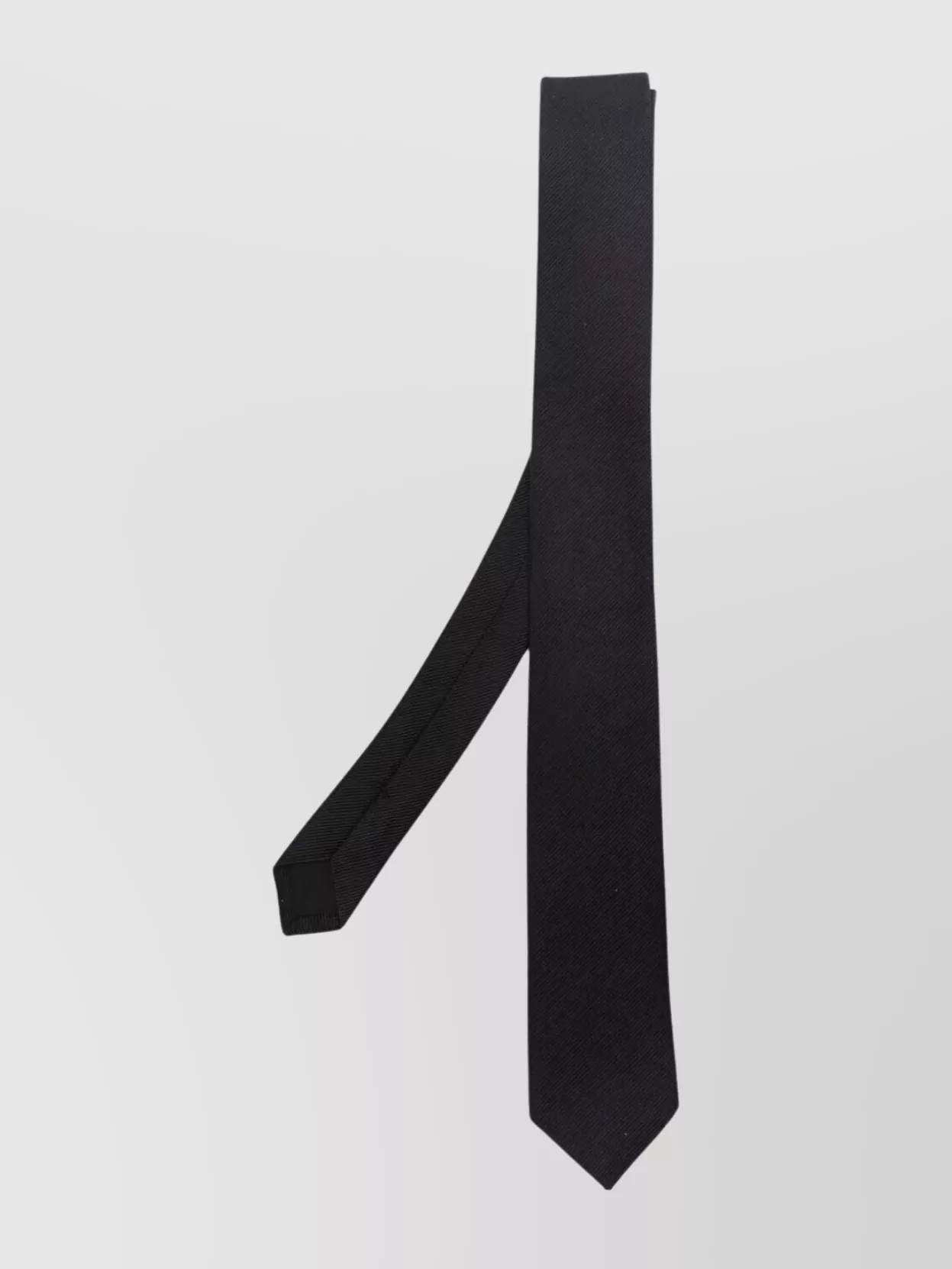 Saint Laurent Skinny Silk Grosgrain Tie