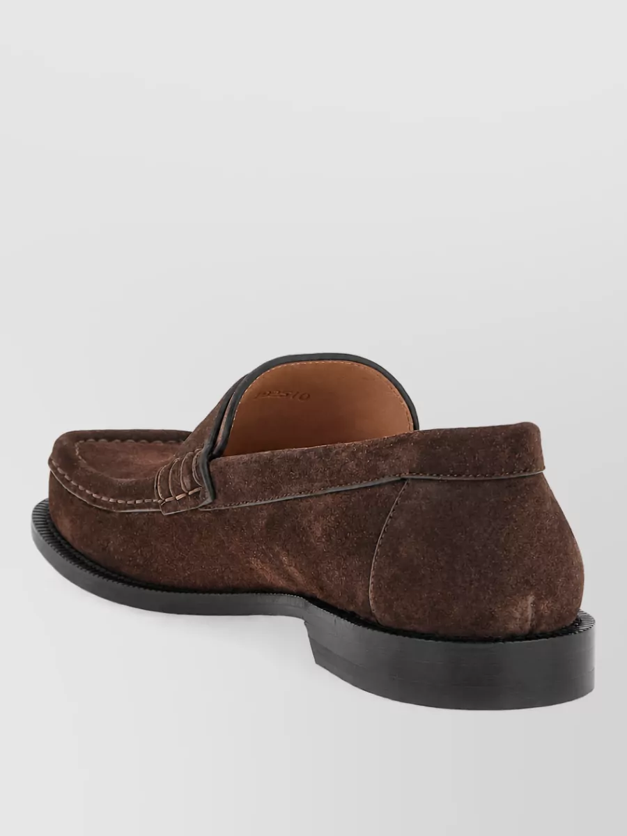 Loewe Suede Leather Loafers