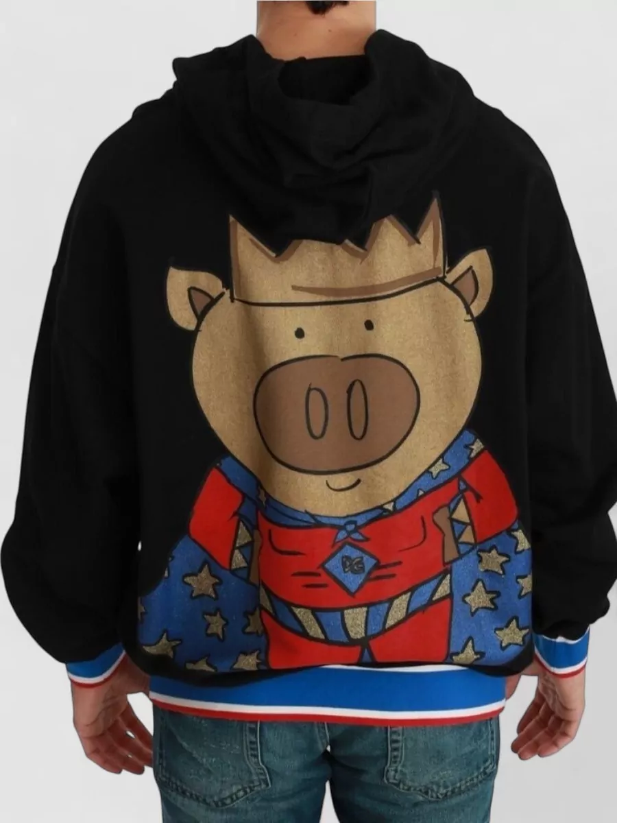 Dolce&Gabbana Cotton Printed Hooded Sweatshirt