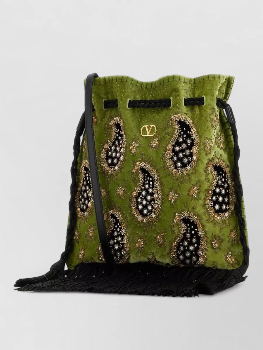 Valentino Garavani Nellcôte Velvet Bucket Bag