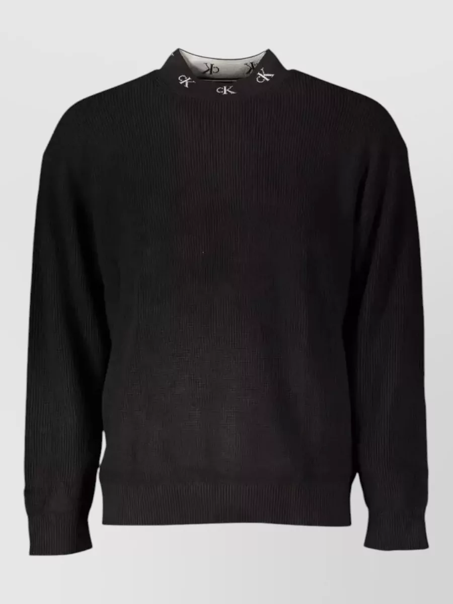 Calvin Klein Ribbed-knit cotton crew-neck sweater