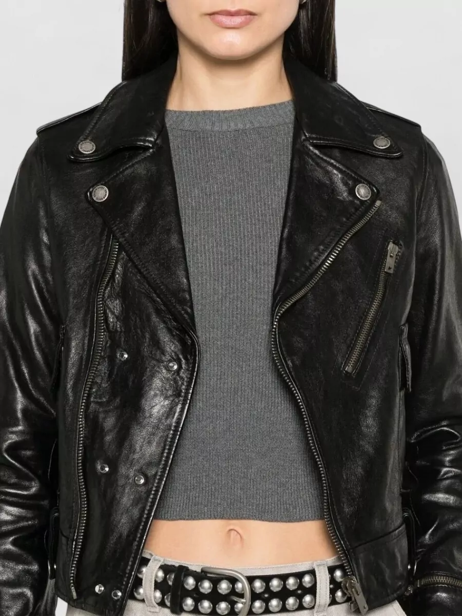 Golden Goose Leather Biker Jacket