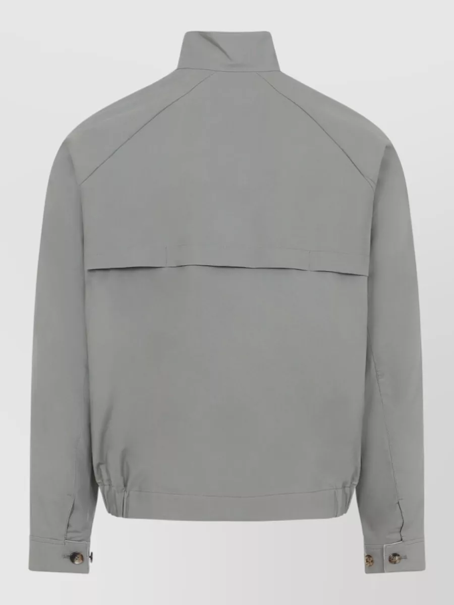 Brunello Cucinelli Cotton Nylon Jacket Button Detail High Collar