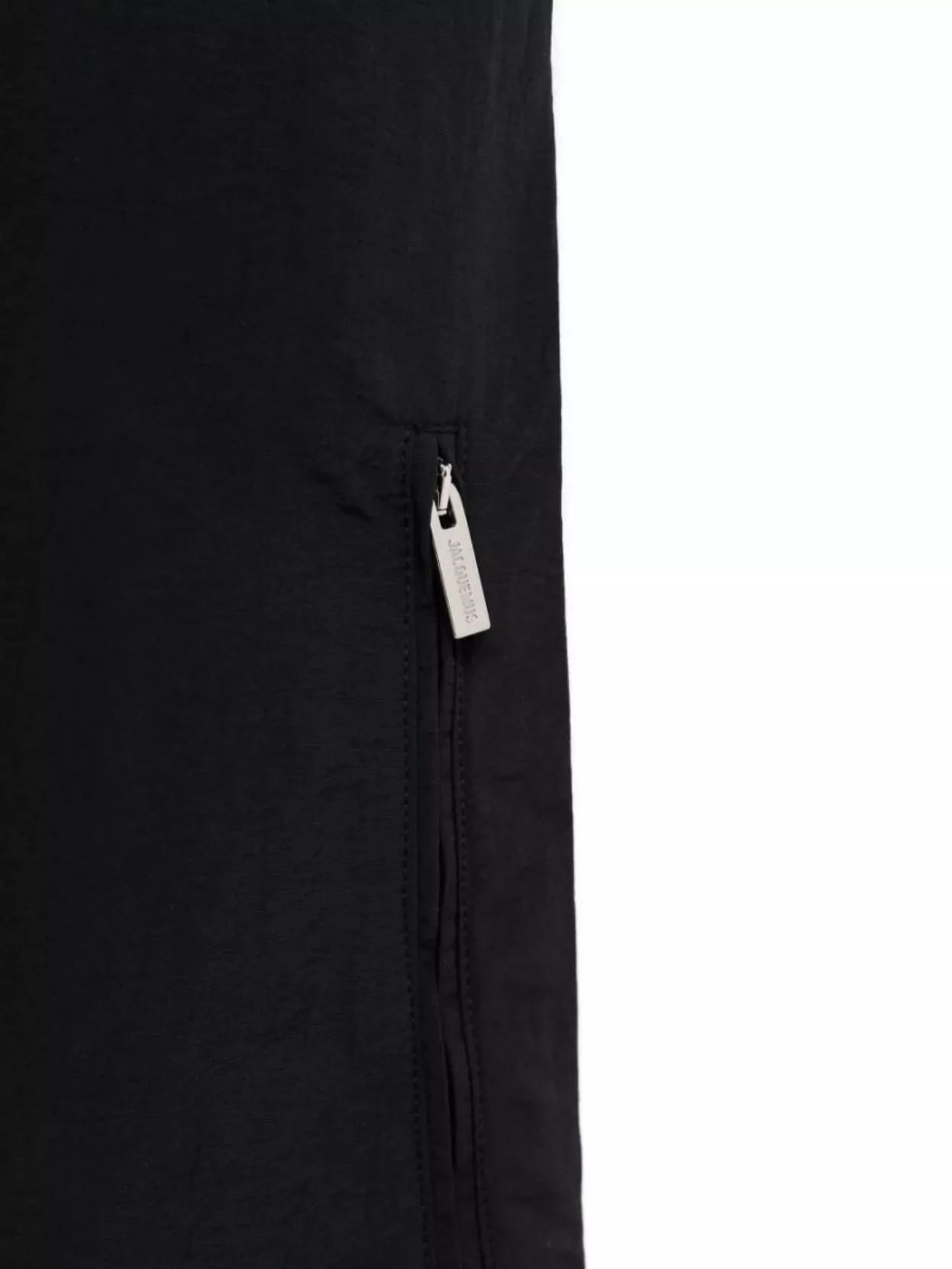 Jacquemus Relaxed Fit Trousers Featuring Side Zippers In Black