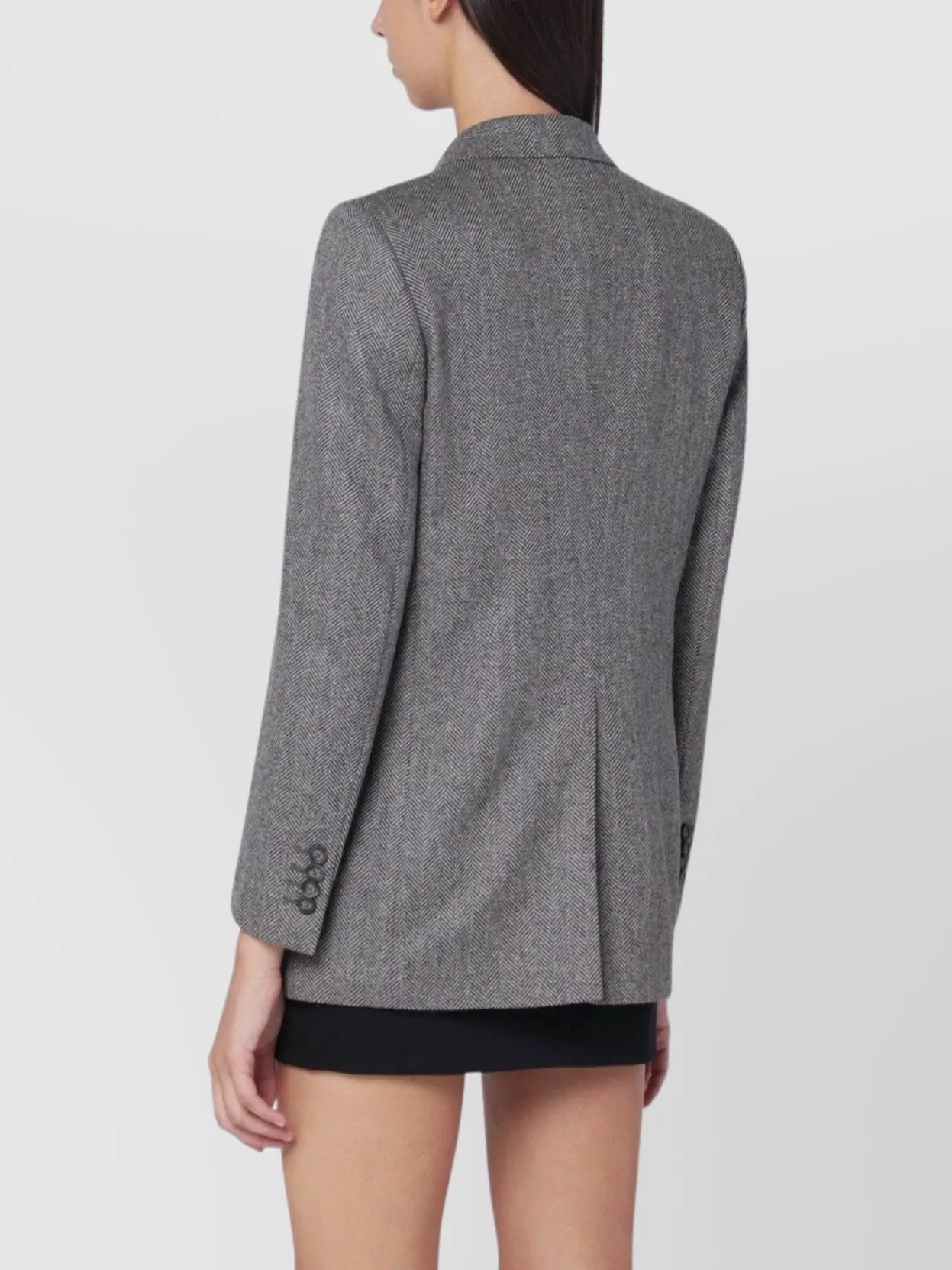 Tagliatore Single Breasted Wool Blazer In Gray