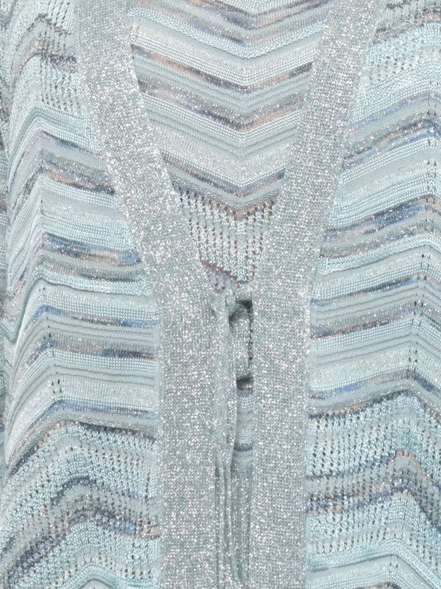 D.exterior Long-Sleeve V-Neck Geometric-Pattern Cardigan