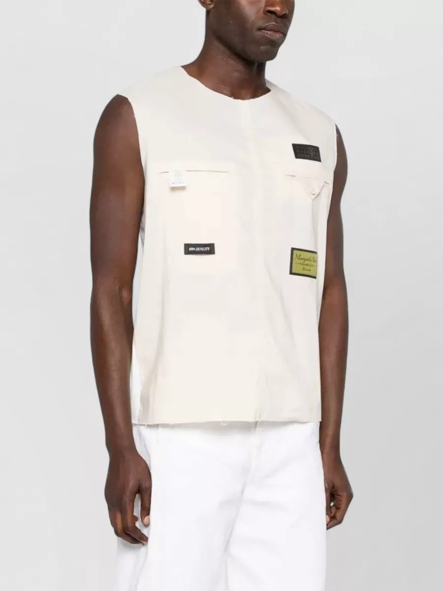 Mm6 Maison Margiela Sleeveless Cotton Blend Vest