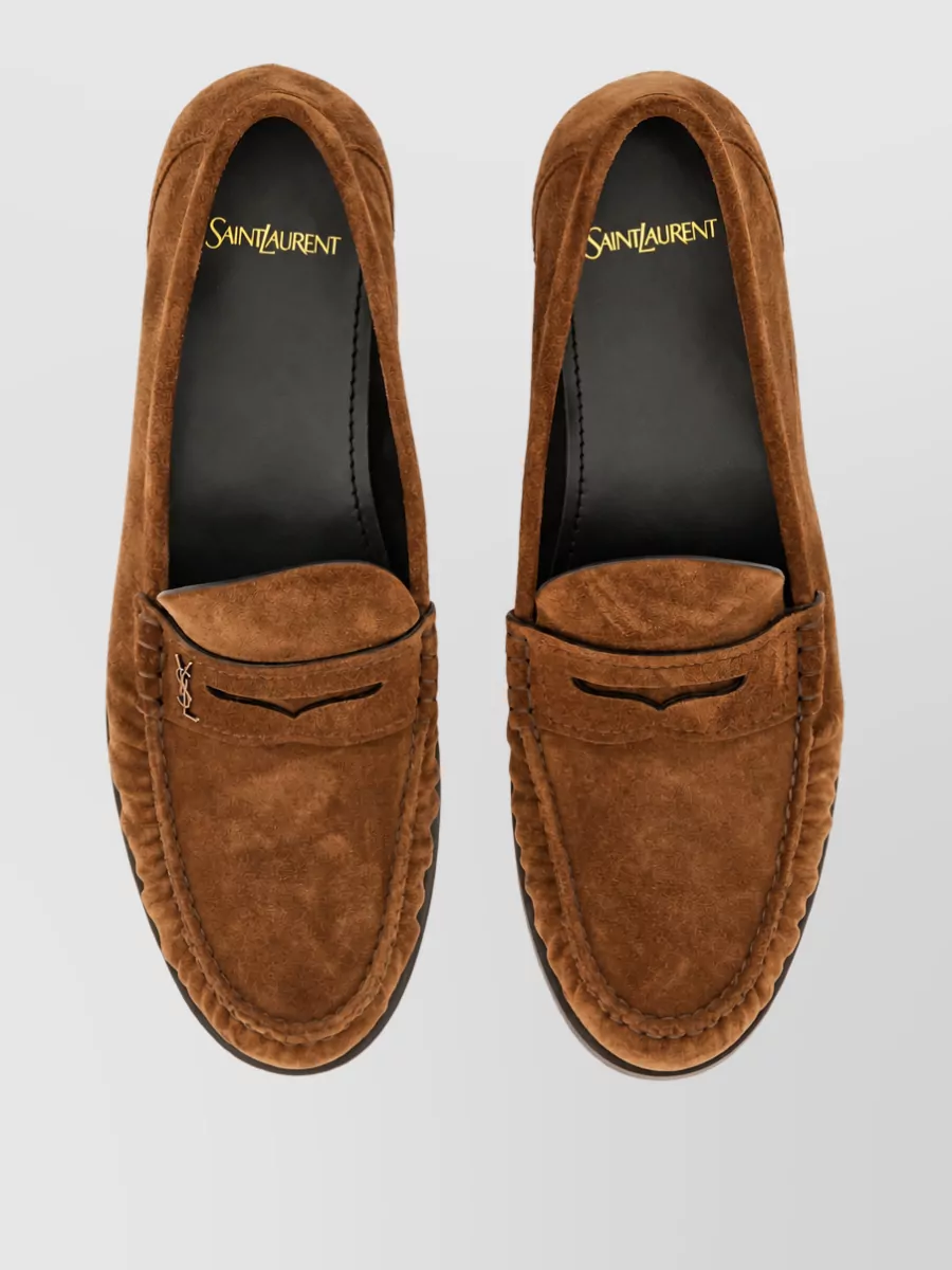 Saint Laurent Suede Leather Loafers