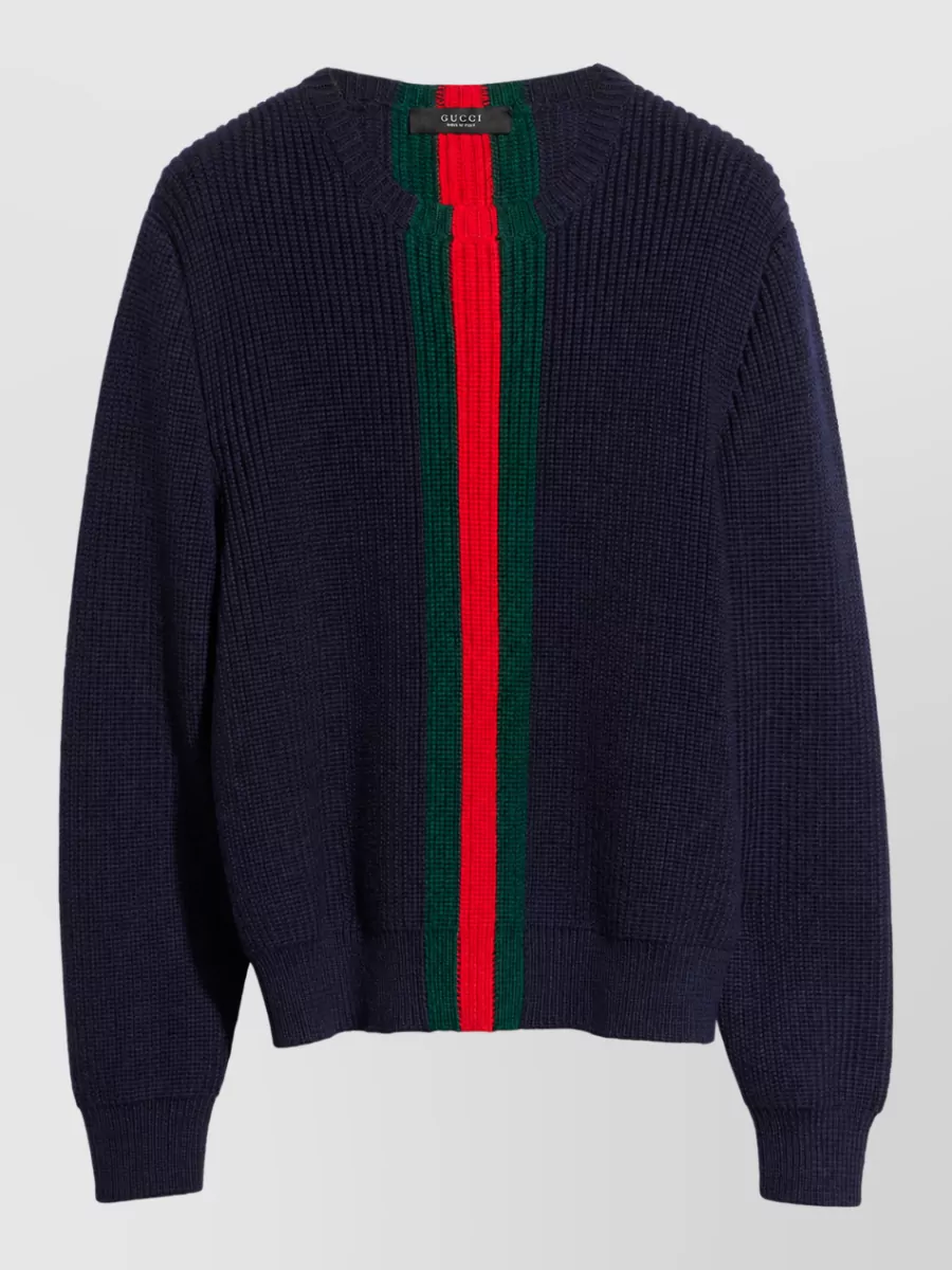 Gucci Wool ribbed crewneck sweater