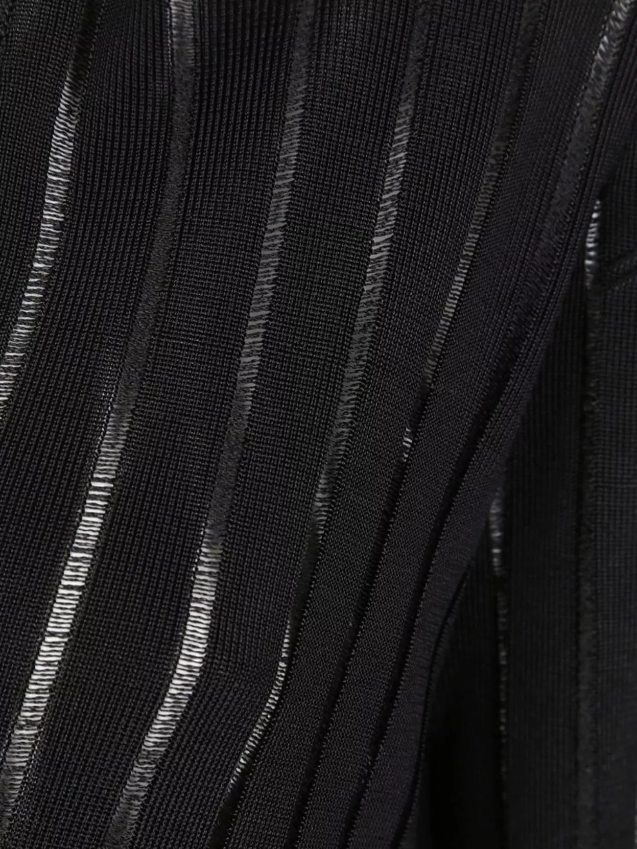 Sapio Sheer Striped V-Neck Knit Sweater
